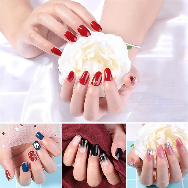 Горячая распродажа 24 шт./компл. полное покрытие ногтей патч накладные ногти