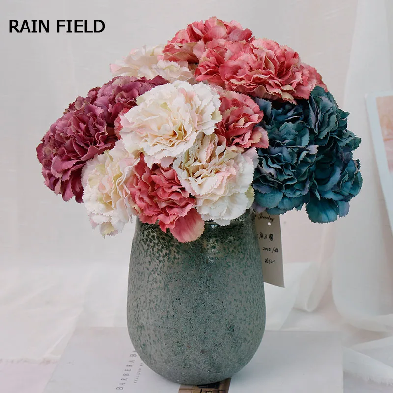 7 шт. искусственный цветок Гвоздика цветочный свадебный букет для дома гостиная