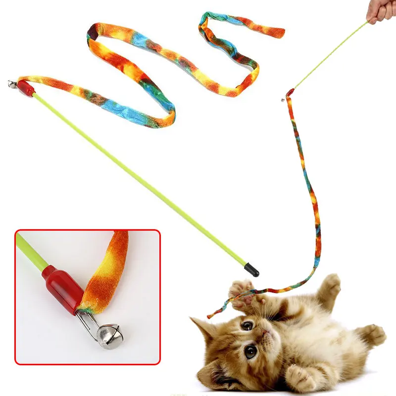 Pet палочка для игры с котом ремень Пластиковая Палочка колокольчиком обучение