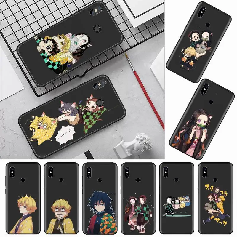

Demon Slayer Kimetsu No Yaiba Phone Case For Xiaomi Redmi mi note max 3 5 6 8 9 10 t S SE lite pro Soft Silicone Cover Funda