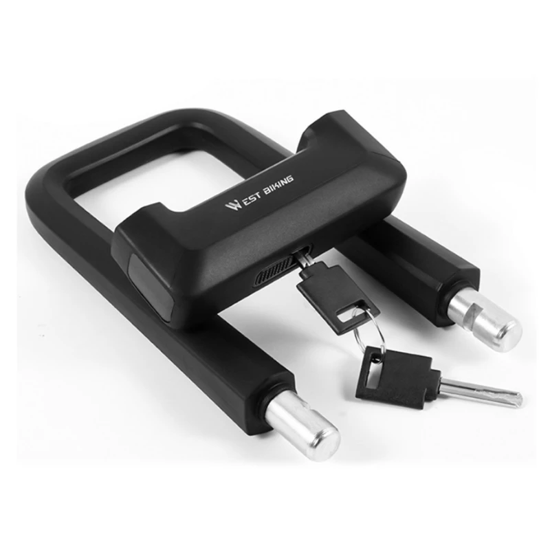 

Bicycle Security Lock, With 2 Keys, Anti-theft, Zinc Alloy, Security Lock W/ Bicycle Keys U Lock X5QF