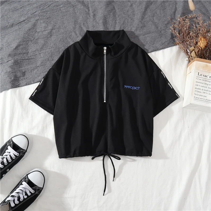 

Women's Cargo Pants Buckle Ribbon Pocket Jogger Elastic Waist High Streetwear Harajuku Pant Chain Females Two Piece Pants