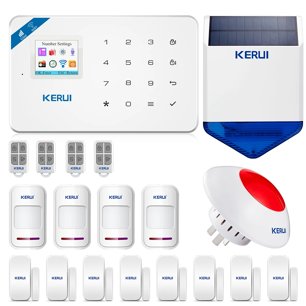 KERUI W18 Android IOS приложение Беспроводная GSM домашняя сигнализация костюмы умная