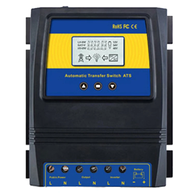 Automatic ATS Dual Power Transfer Switch Solar Charge Controller for Wind System DC 12V 24V 48V AC 110V 220V On/Off Grid | Электроника