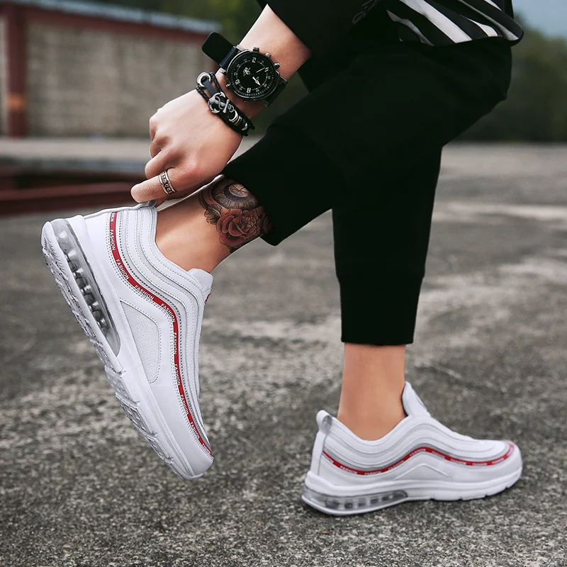 Air Cushion Thick Sole Platform Sneakers Men Vulcanize Shoes Man Mixed Color Chunky Dad Shoes Men Trainers Creepers Loafers