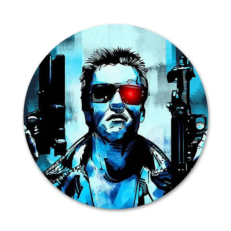 

Arnold Schwarzenegger movie Commando 1985 poster Icons Pins Badge Decoration Brooches Metal Badges For Backpack Decoration 58mm