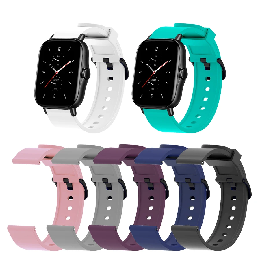 

20mm Watch Band strap for Xiaomi amazifit GTS silicone band 2 Smart watch is huami amazifit BiP 1s / GTS / GTR 42mm Bracelet