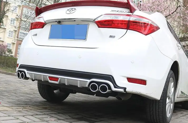 Для TOYOTA COROLLA ABS задний бампер диффузор защитные бамперы для 2014 2018 Body kit