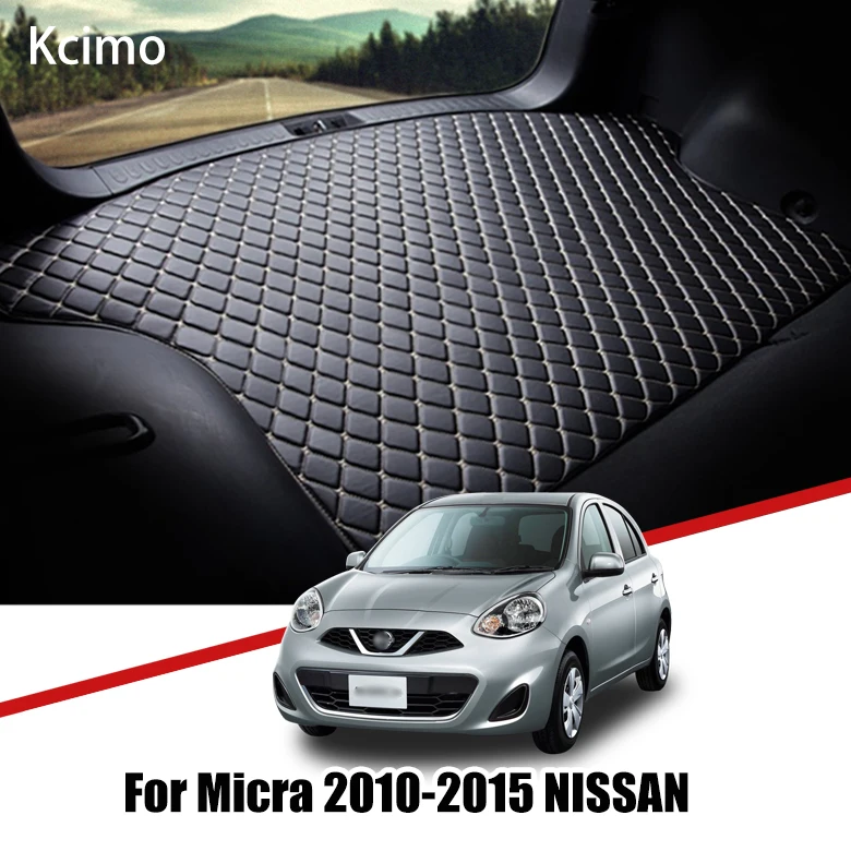 

Кожаный коврик для багажника Nissan Micra K13 March 2010-2015, коврик для багажника 2011 2012 2013 2014 2015 2016