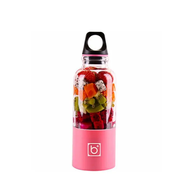 4 4 Blade Portable Blender Juicer Machine Mixer Electric Mini Usb Food Processor Juicer Smoothie Blender Cup Maker Juice 500ml - Цвет: 4