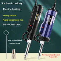 handheld electric tin suction device automatic tin electric vacuum solder sucker desoldering pump soldering with nozzle
