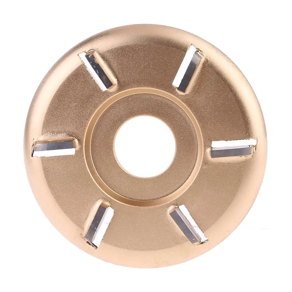 

Golden 90mm Diameter Rotary Planer Power Wood Carving Disc Angle Grinder Hexagonal Blade Attachment 22mm Bore Tool