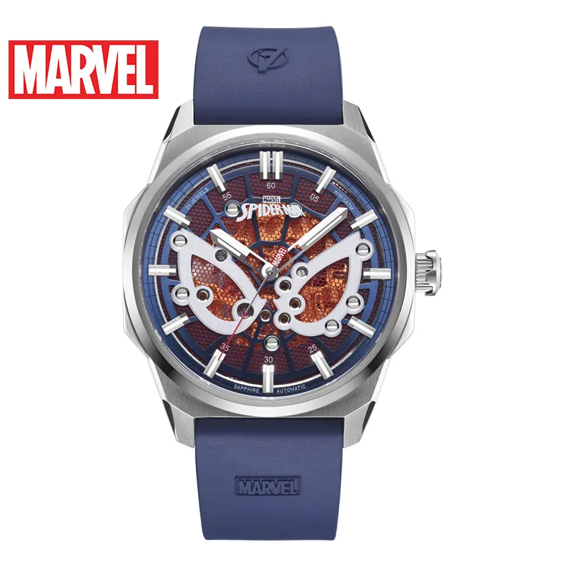 Disney Marvel автоматические механические часы Человек паук полый каучук тренд