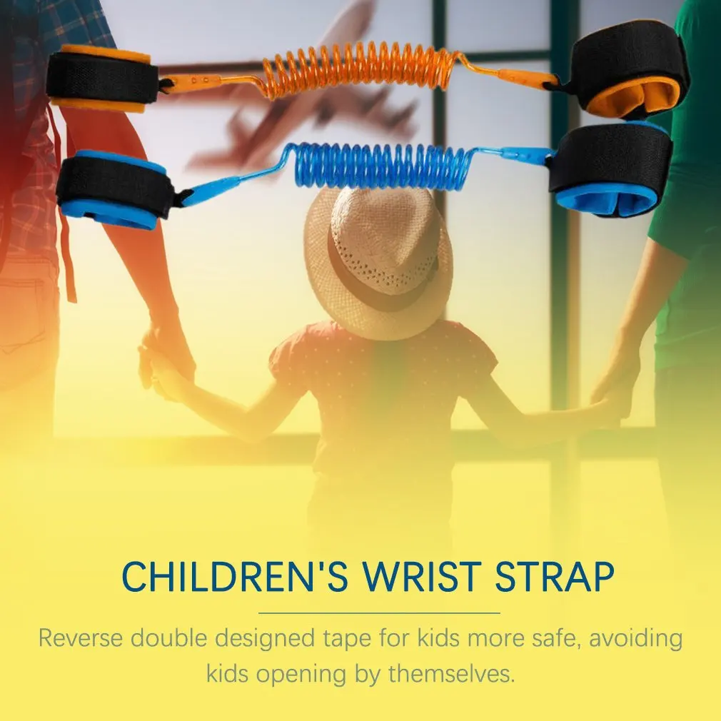 

1.5m Adjustable Children Kids Safety Anti-lost Wrist Link Band Bracelet Wristband Secure For Baby Harness Strap Rope Leash