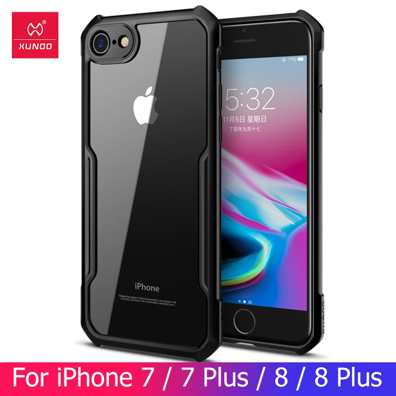 Прозрачный чехол для телефона Iphone 7 8 7Plus 8Plus 7S 8S прозрачный с подушкой