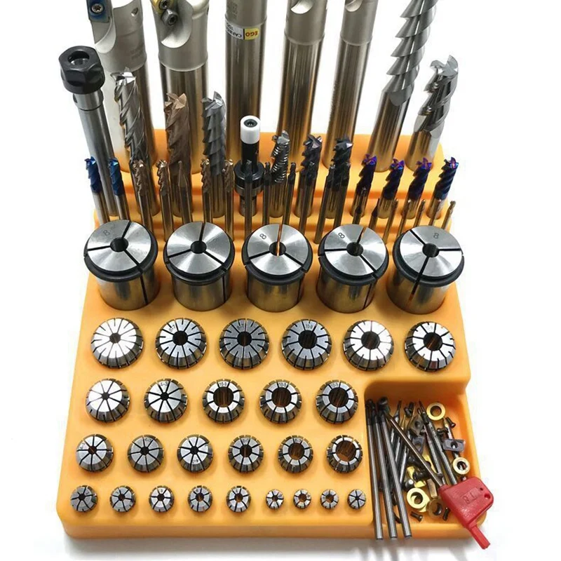 

1Pcs Collet Storage Box Milling Cutter Storage Box & 10 Pcs TNMG160408 HA MP1125 External Turning Tools