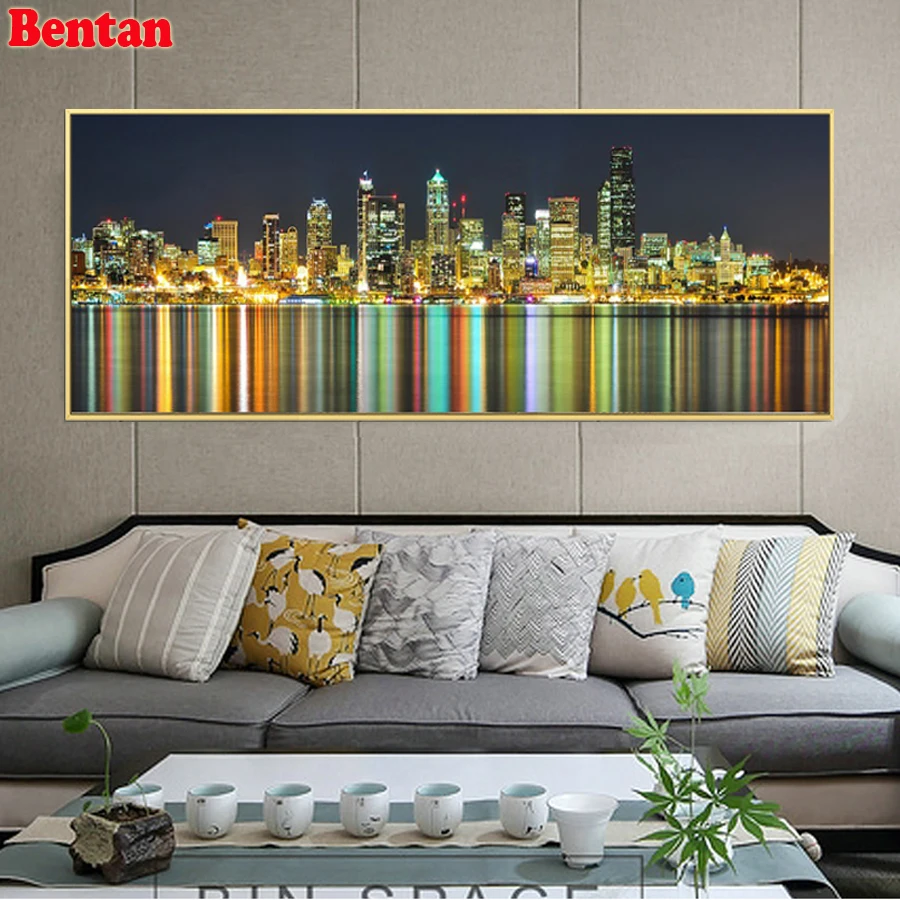 Новое поступление алмазная живопись сделай сам современный город ночная сцена