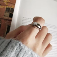 xiyanike silver color customized drop shaped ring geometric smooth surface simple fashion personality opening ins ring