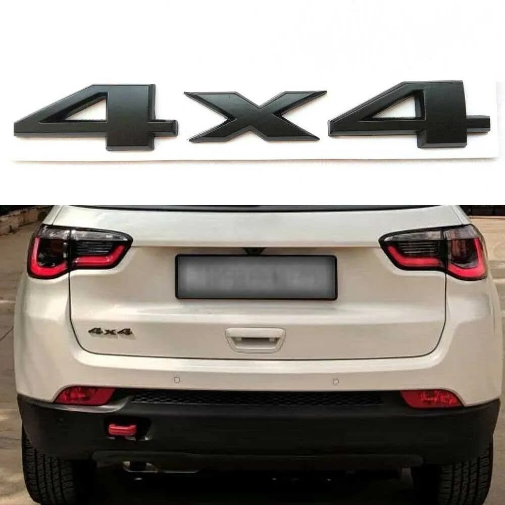 

Waterproof Matte Black 4X4 Off-Road Emblem Rear Trunk Badge For Jeep Cherokee Compass