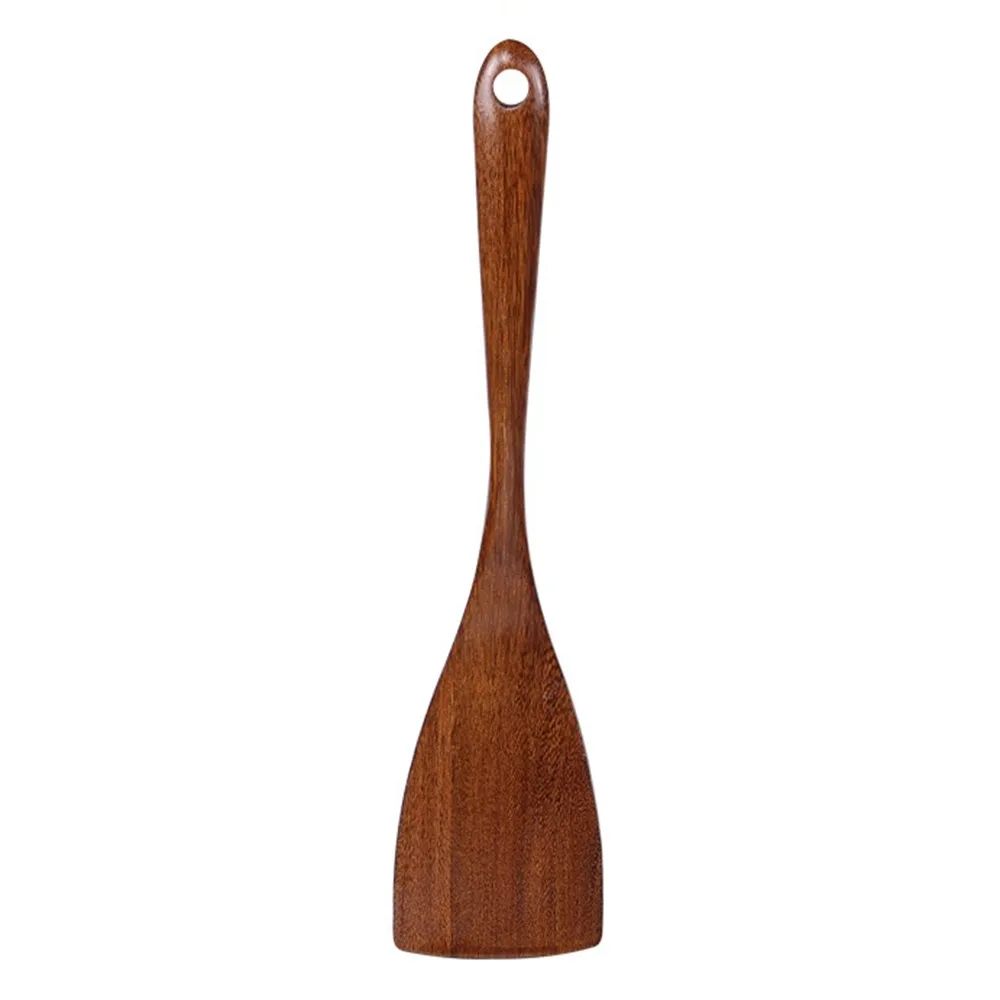 6 1 PC Wooden Rice Spoon Slotted Spatula Spoon Cutlery Suit Natural Wood Children's Healthy Dinnerware For Kitchen Supplies - Цвет: 6