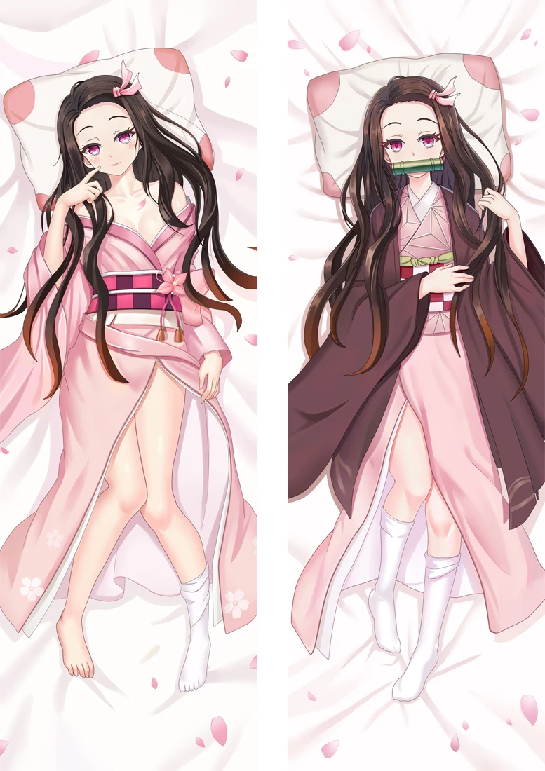 

Demon Slayer: Kimetsu no Yaiba Kamado Nezuko Cosplay Dakimakura Pillow Case Hugging Body