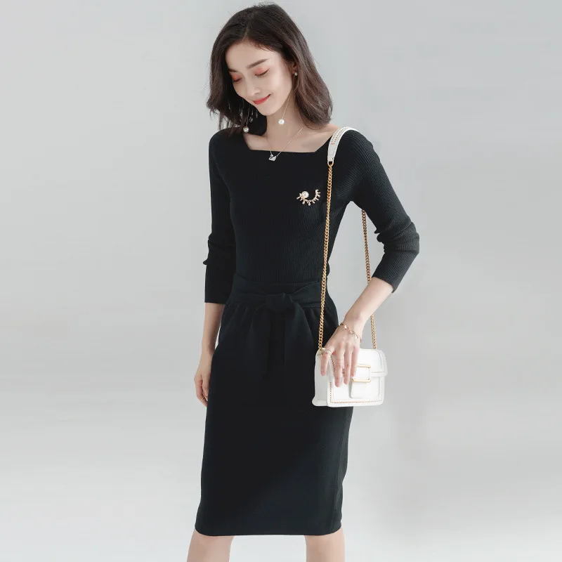 Легкие туфли сезон весна-осень Модный комплект с юбкой и футболкой одежды