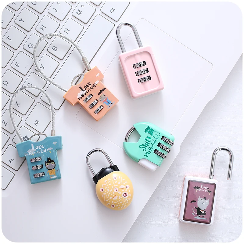 Мини замки с мультяшным рисунком замок ключом для багажа на молнии сумка рюкзак