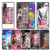 bungou stray dogs glass phone case for samsung galaxy a51 a50 a70 a71 a21s a31 a91 a52 a30 a10 a41 a72 a40 cover bag