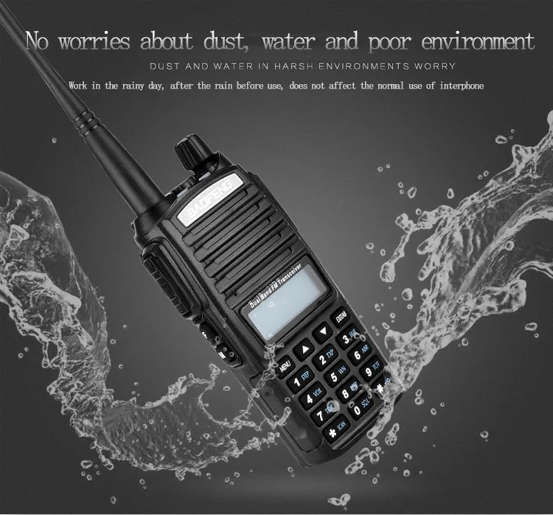 2 шт. Baofeng UV-82 двухдиапазонный УКВ/УВЧ 136-174/400-520 МГц 8 Вт портативный радиопередатчик FM водонепроницаемый двухсторонний радиолюбительский сканер