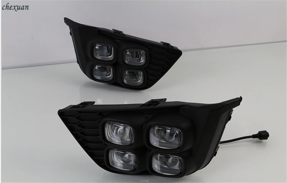 CSCSNL 2PCS LED Daytime Running Lights for Honda Jazz fit 2014 2015 2016 DRL fog lamp | Автомобили и мотоциклы