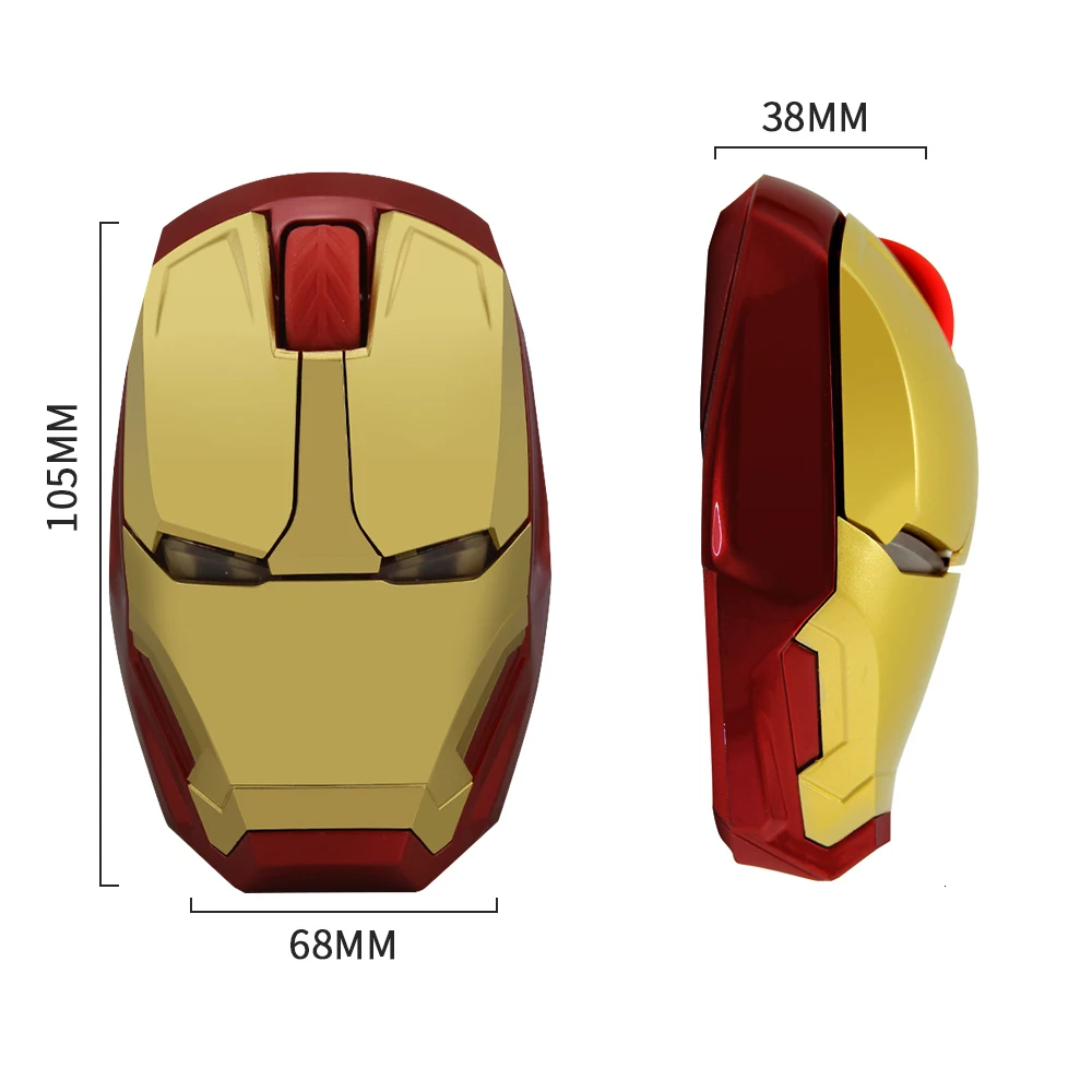 CHYI iron man Беспроводная Бесшумная компьютерная мышь 2,4 ГГц эргономичный оптический геймер Mause с ковриком для мыши для ноутбука Marvel Lover