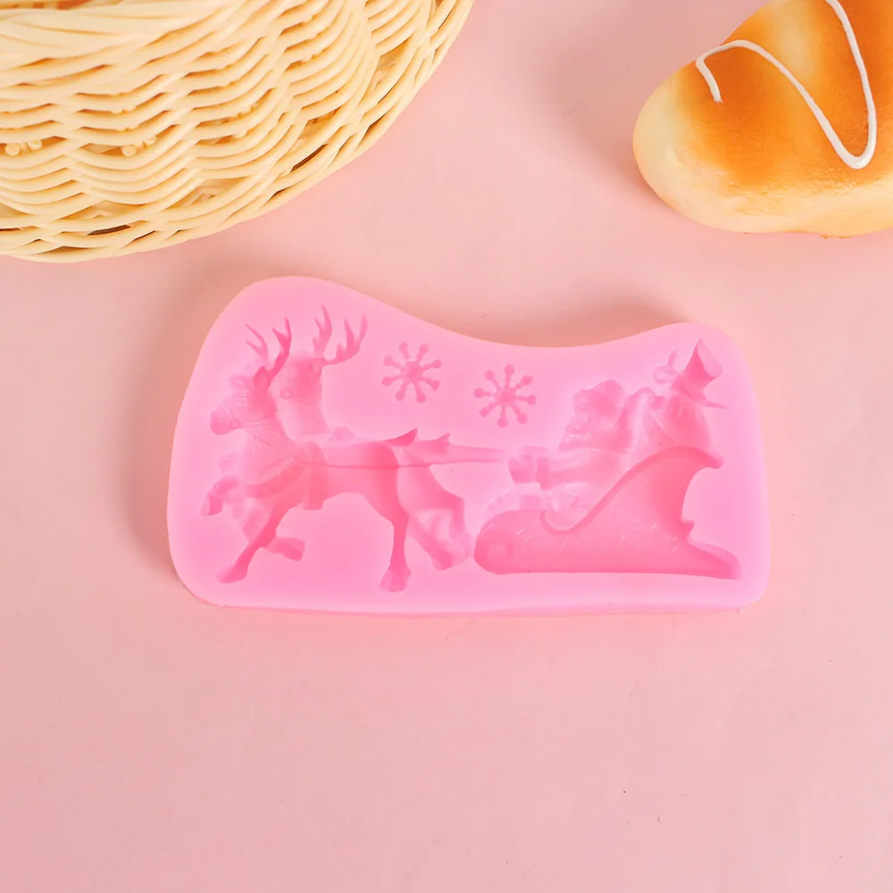 Рождественские конфеты в форме Санта-Клауса Милу оленя шоколадные Jello 3d