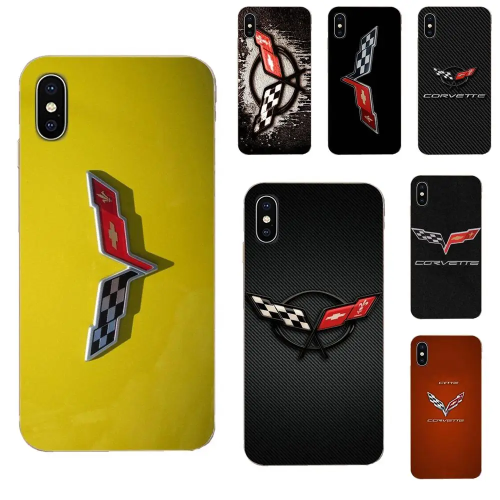 Прозрачный чехол из ТПУ с логотипом Corvette для Apple iPhone 11 Pro X XS Max XR 4 4S 5 5C 5S SE SE2 6 6S 7 8