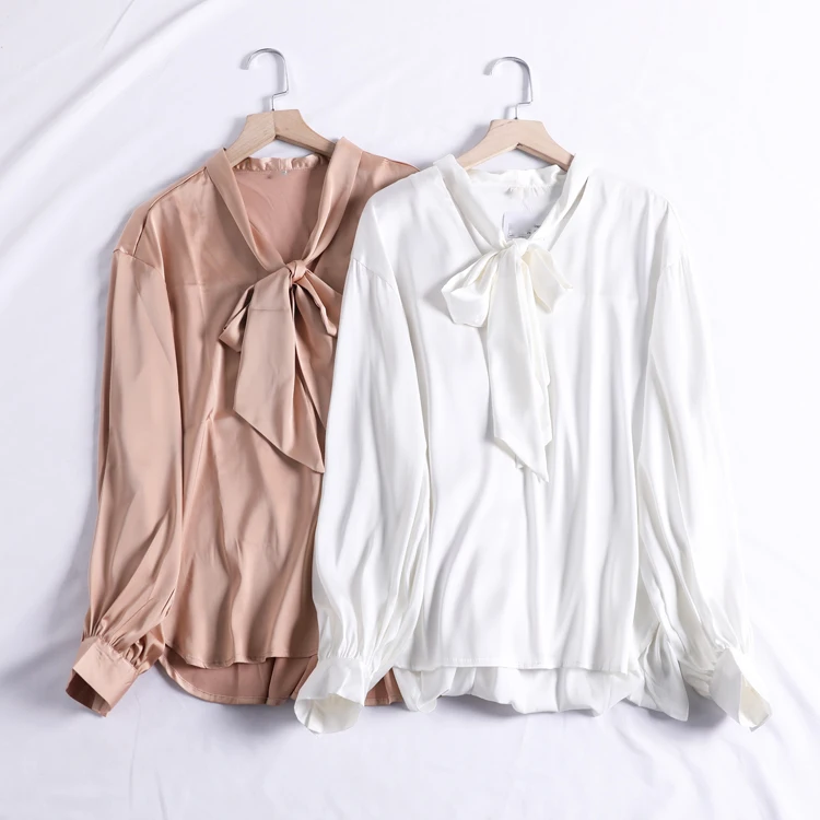 

2 Colors Work Wear 2020 New Women Shirt Chiffon Blusas Femininas Tops Elegant Ladies Formal Office Blouse Plus Size XXL