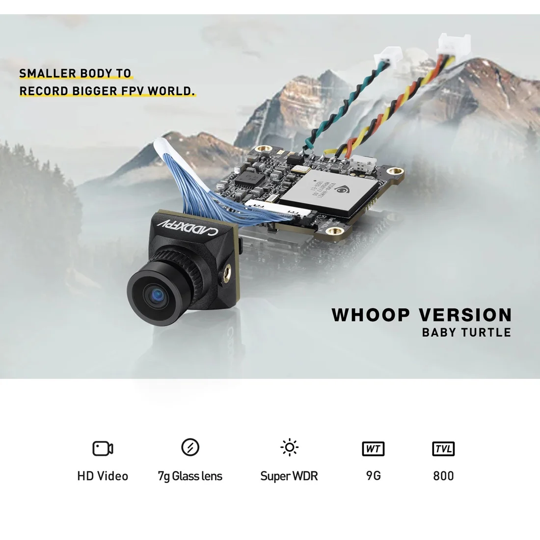 Caddx детская черепаха Bwhoop версия 800TVL 16:9/4:3 FOV 170 1 8 мм 7G объектив Super WDR FPV камера HD DVR с
