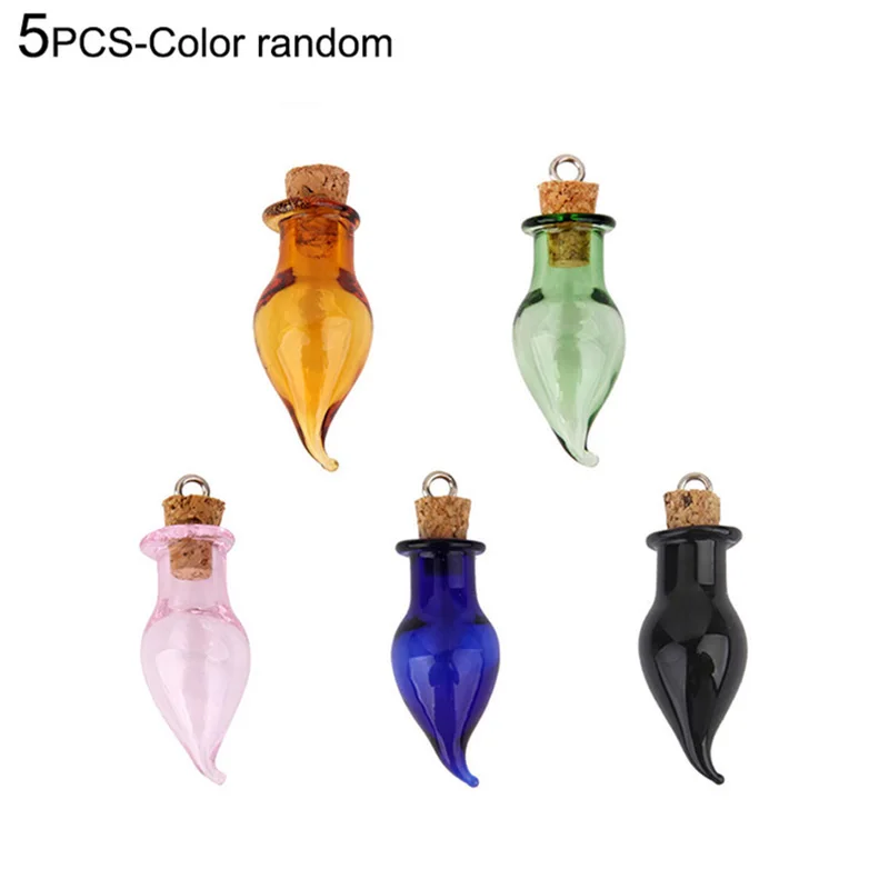 5 шт. подвески для ожерелья с духами желательные флаконы пробками банки искусства