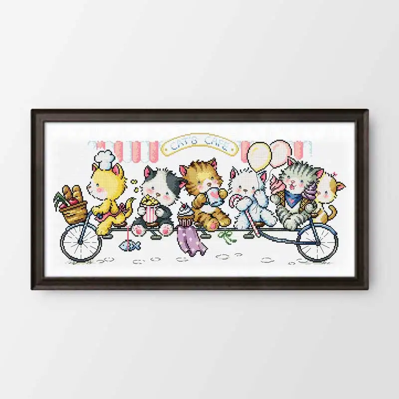 

Набор для вышивки крестом с изображением животных, хлопчатобумажная ткань, вышивка крестом