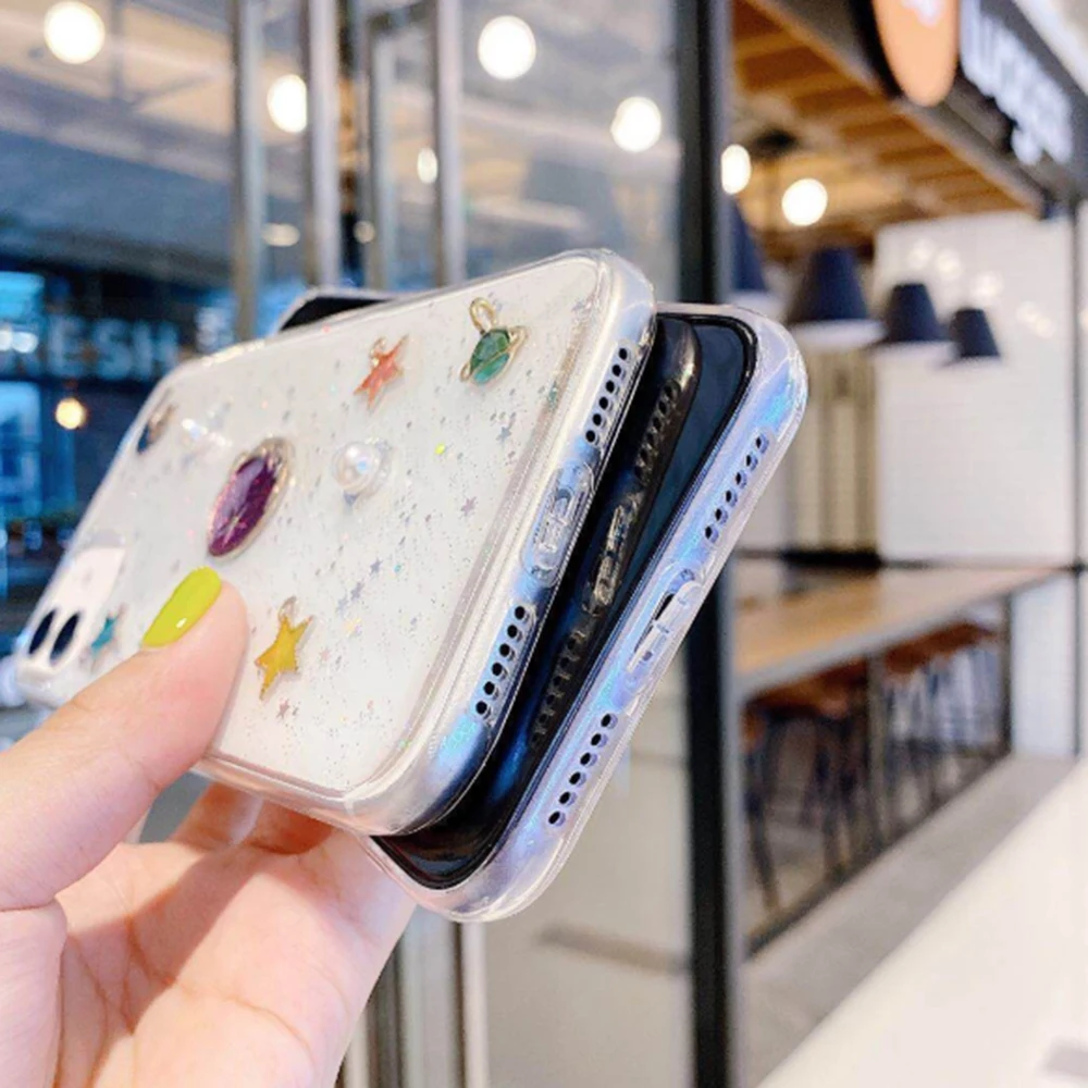

Lovely Shining Style Phone Case Suitable for iPhone 11 Pro X XR XS Max 6 6S 7 8 Plus Glitter Star Phone Case