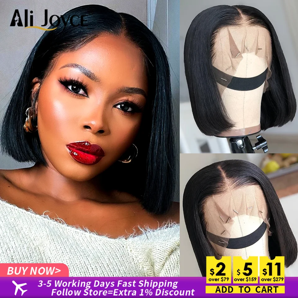 

Straight Bob Human Hair Wigs 13×4 Lace Front Wigs Straight Short Bob Wigs Brazilian Lace Front Wig 250 Density Hair Wig Remy