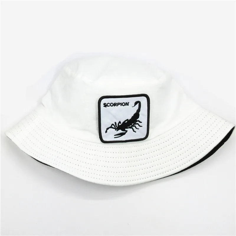 LDSLYJR хлопковая Панама с вышивкой животного рыбацкая шляпа уличная дорожная