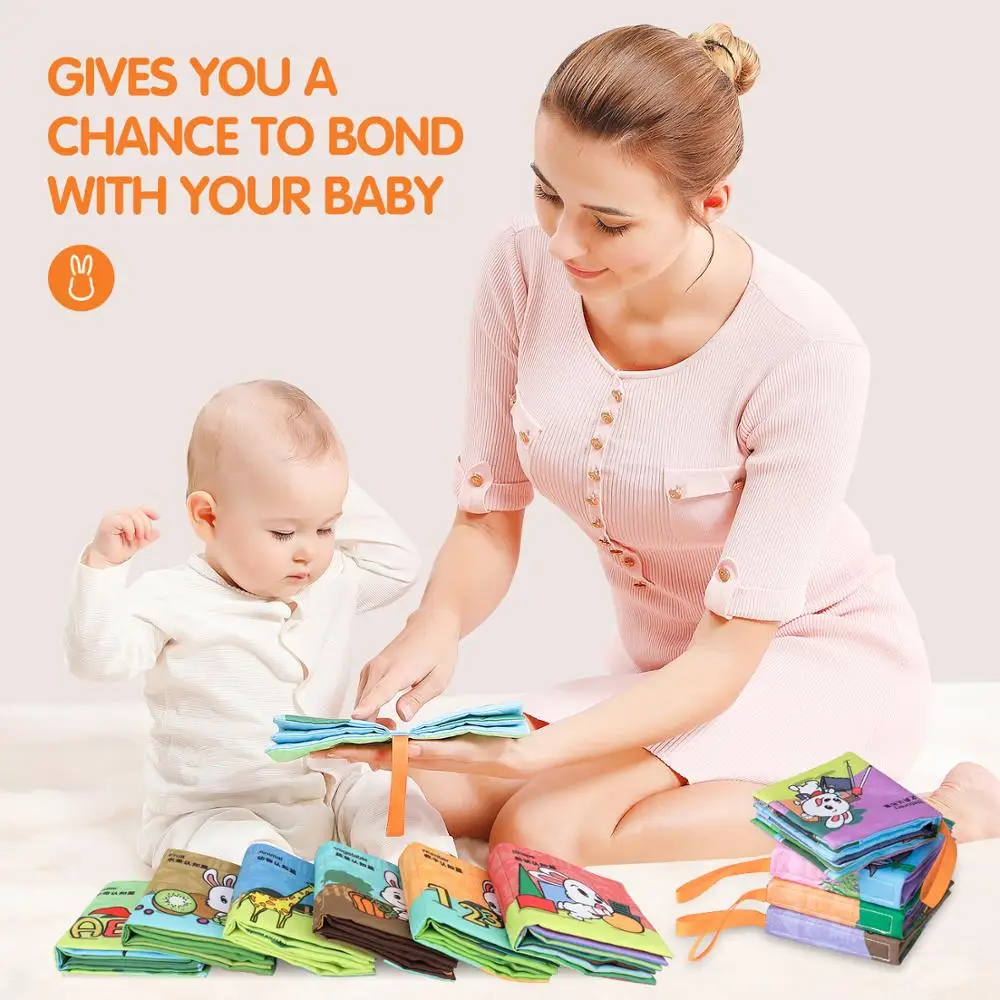 Детские игрушки первые мягкие книги раннее образование активности Crinkle ткань