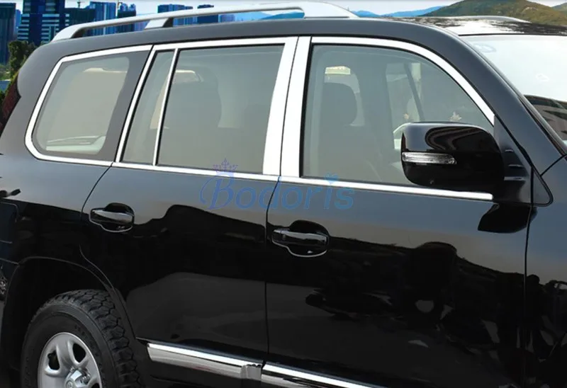 Для Toyota Land Cruiser 200 LC200 2008 2018 24 шт. цельная оконная литейная отделка из нержавеющей