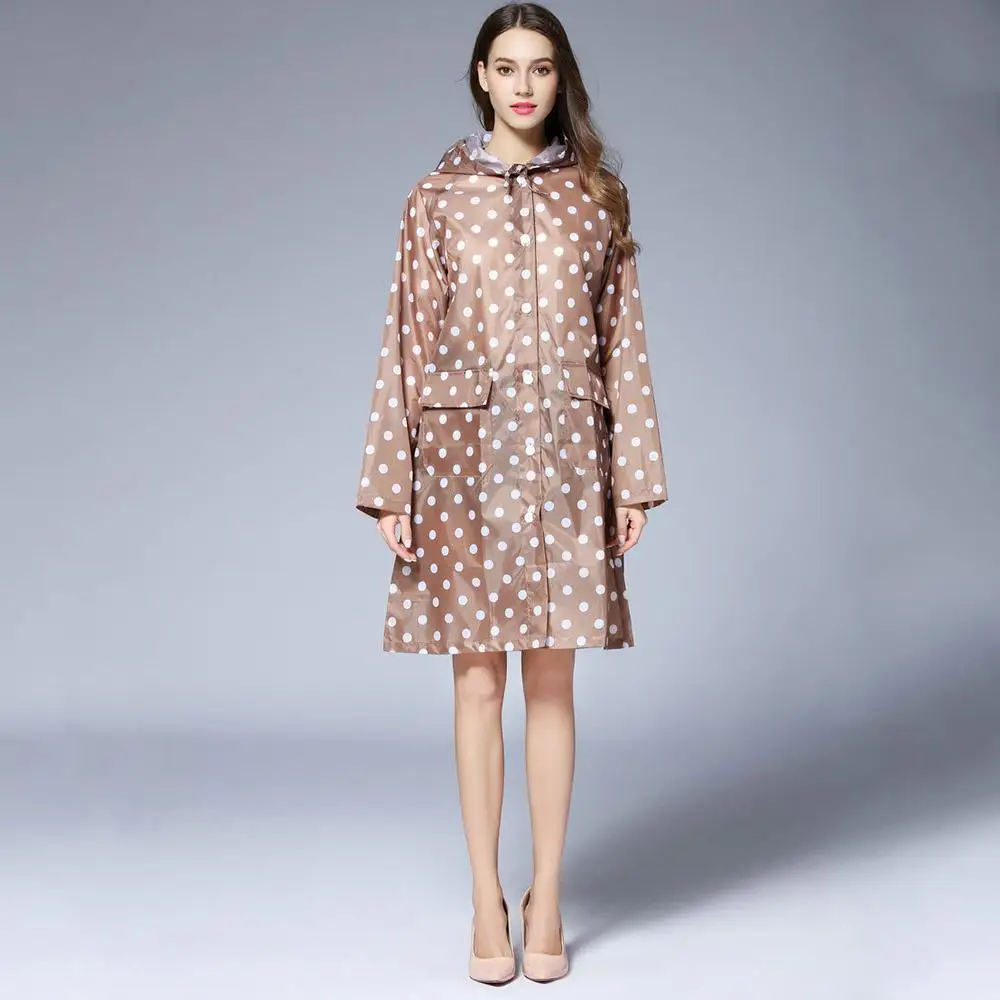 Дождевик с капюшоном для девушек Женский непромокаемый плащ путешествий езды