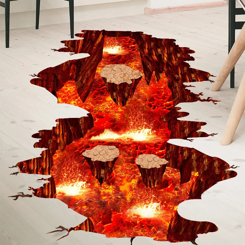 [SHIJUEHEZI] Magma 3D Наклейка на стену съемные DIY Декоративные наклейки для дома гостиной