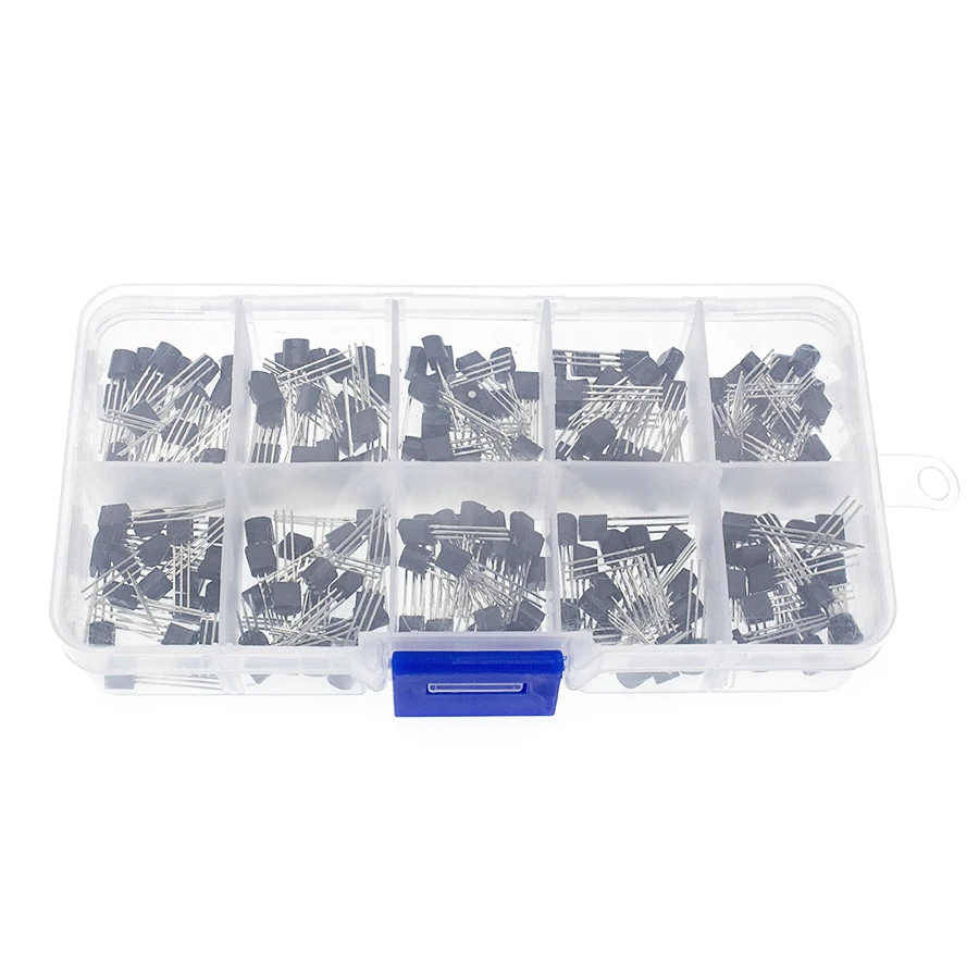 BC337 BC327 2N2222 2N2907 2N3904 2N3906 S8050 S8550 A1015 C1815 транзисторный набор 10 значений 200 шт. коробка