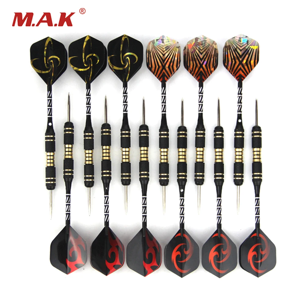 12 шт. Профессиональные прямые Дротика медный дротик дротика с Алюминий полюс и