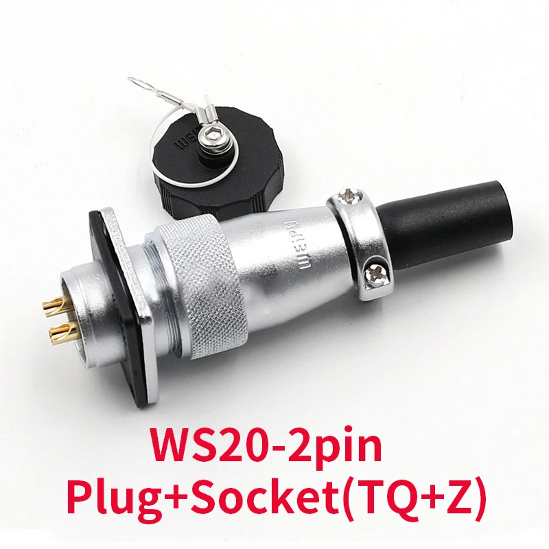 WS20 соединители 2 pin высоковольтный соединитель штепсельной вилки Промышленный