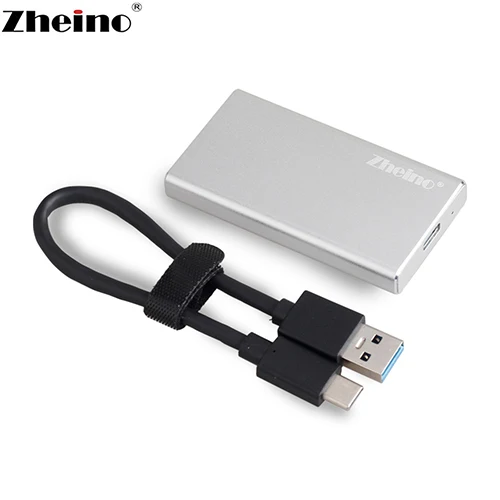 31MA-AC-S Zheino Мини Портативный жесткий диск коробка USB3.1 mSATA SSD чехол алюминиевый внешний корпус для mSATA/половина размер SSD - Цвет: 31MA-AC-S