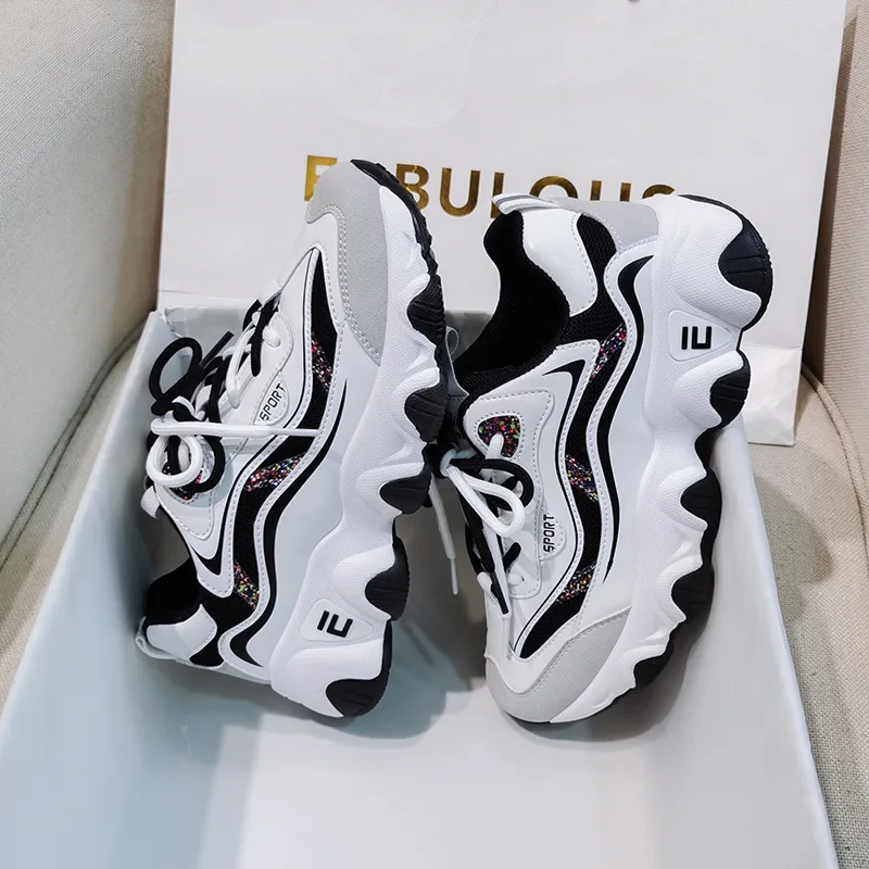 

Daddy Shoes Women's Casual Breathable Sneakers for Students 2020 Autumn New Women's Shoes Red