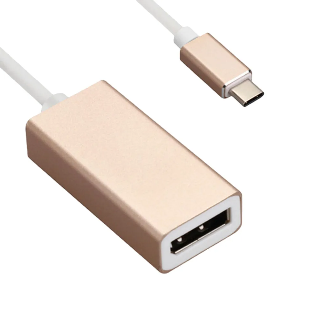 USB C 3 1 тип для отображения порта DP адаптер штекер к гнезду M/F Macbook проектор золото |